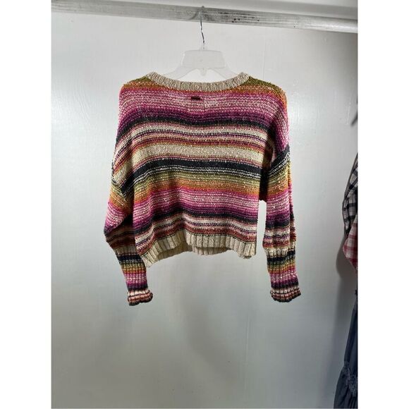 Billabong Easy Going Striped Colorful Pullover Sweater Size S - Picture 2 of 9